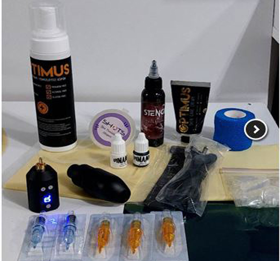 Hazır Pen Pilli Dövme Makinesi Başlangıç Seti-